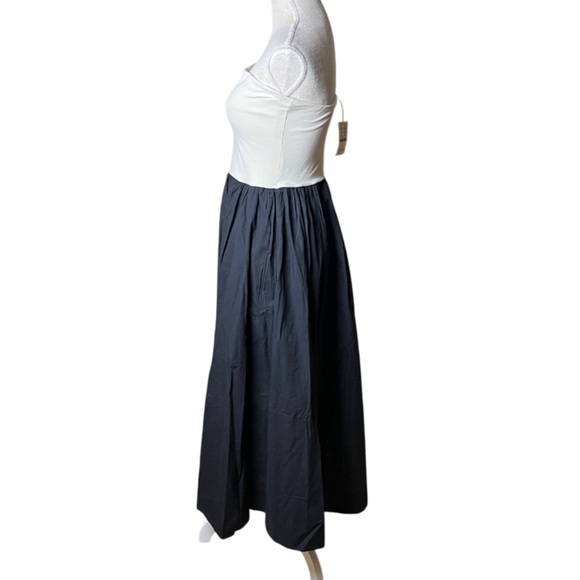 J. Crew NWT Strapless colorblock mixy dress- Natural/Black - Midi - M - Picture 5 of 15
